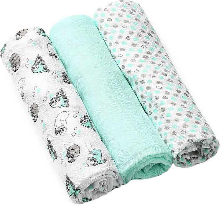 Babyono baby ono bamboo sloth 3 stuks hydrofiel luiers 397 04