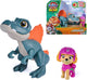 Paw patrol - de dino film - skye roaring pup pals, bevat beweegbare speelgoeddinosaurus spinosaurus van 12,7 cm met geactiveerde geluiden en skye-actiefiguur