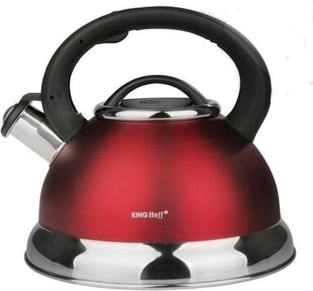 Kinghoff 3246 - fluitketel - rood - 3l