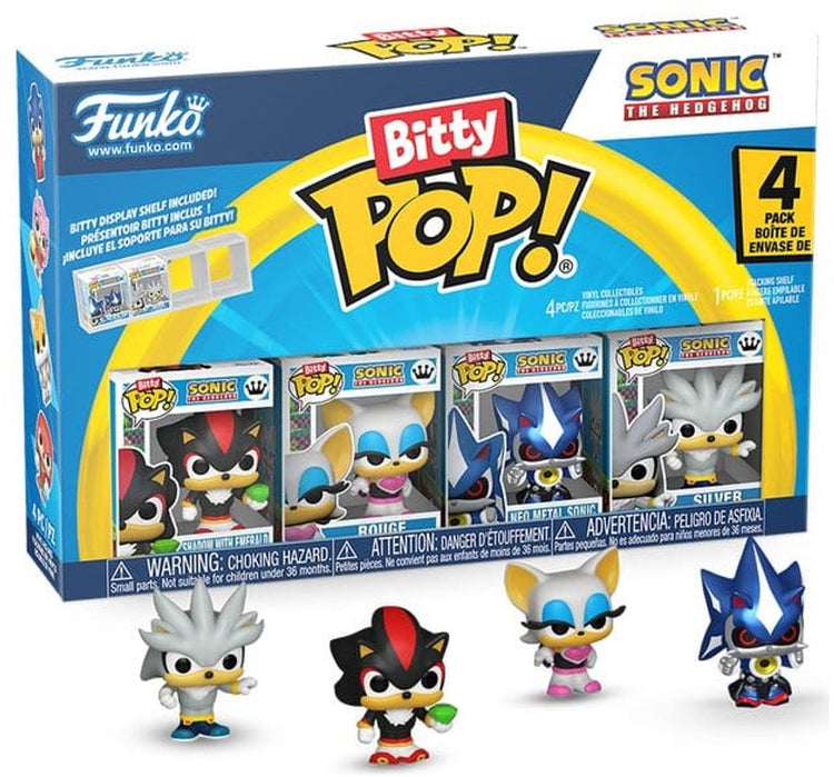 Funko sonic bitty pop! vinyl figure 4-pack shadow 2,5 cm mini-figuur - 2cm