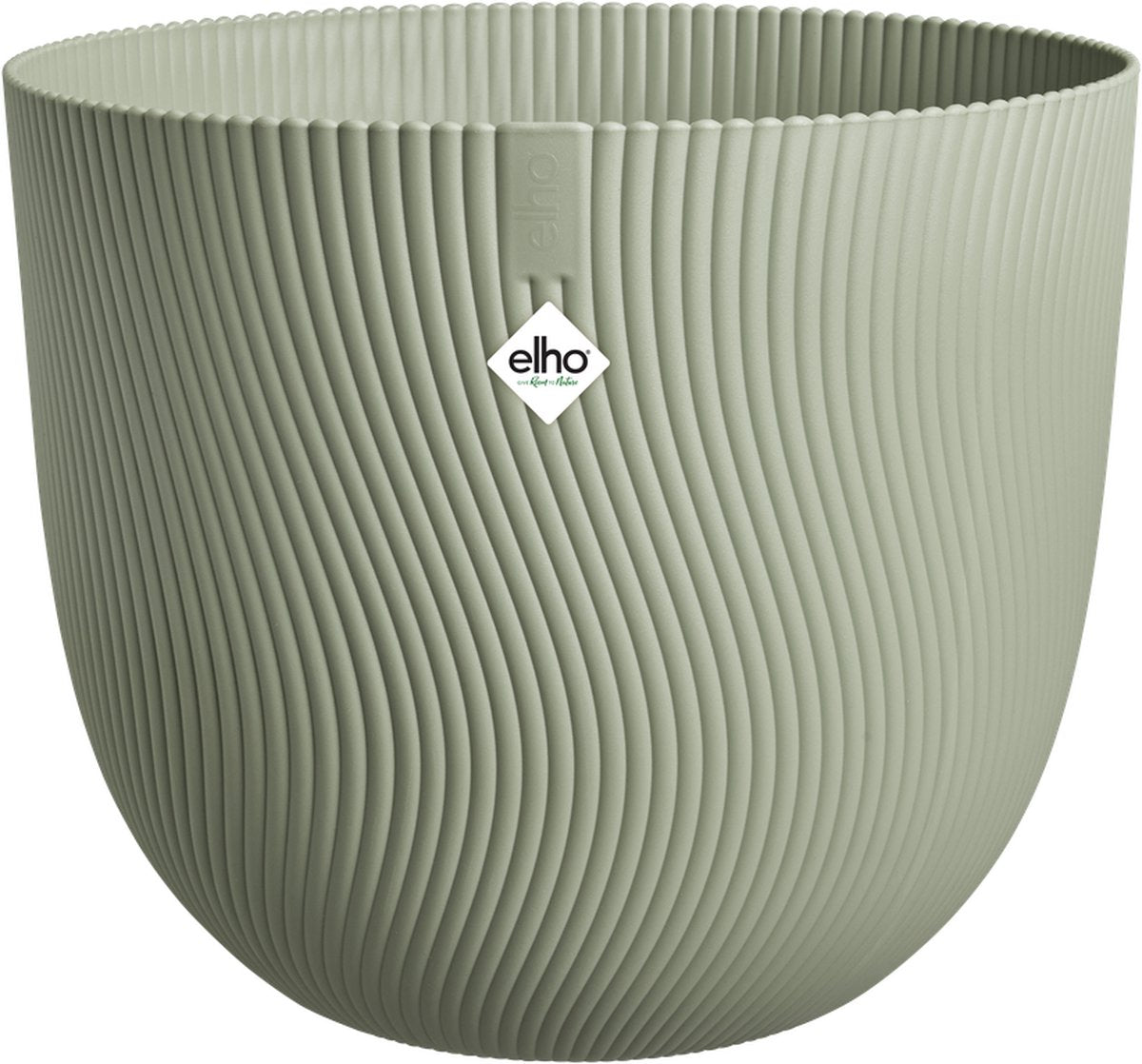 Elho sereh rond 40 - bloempot voor binnen buiten - 100% gerecycled plastic - ø 39.0 x h 33.3 cm - scandinavisch groen