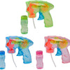 Eddy toys bellenpistool met licht - bubble gun with light 2 stuks - bellenpistool 60 ml inclusief bellenblaasvloeistof - automatisch bellenpistool op batterijen - diverse kleuren - 1 willekeurige kleur