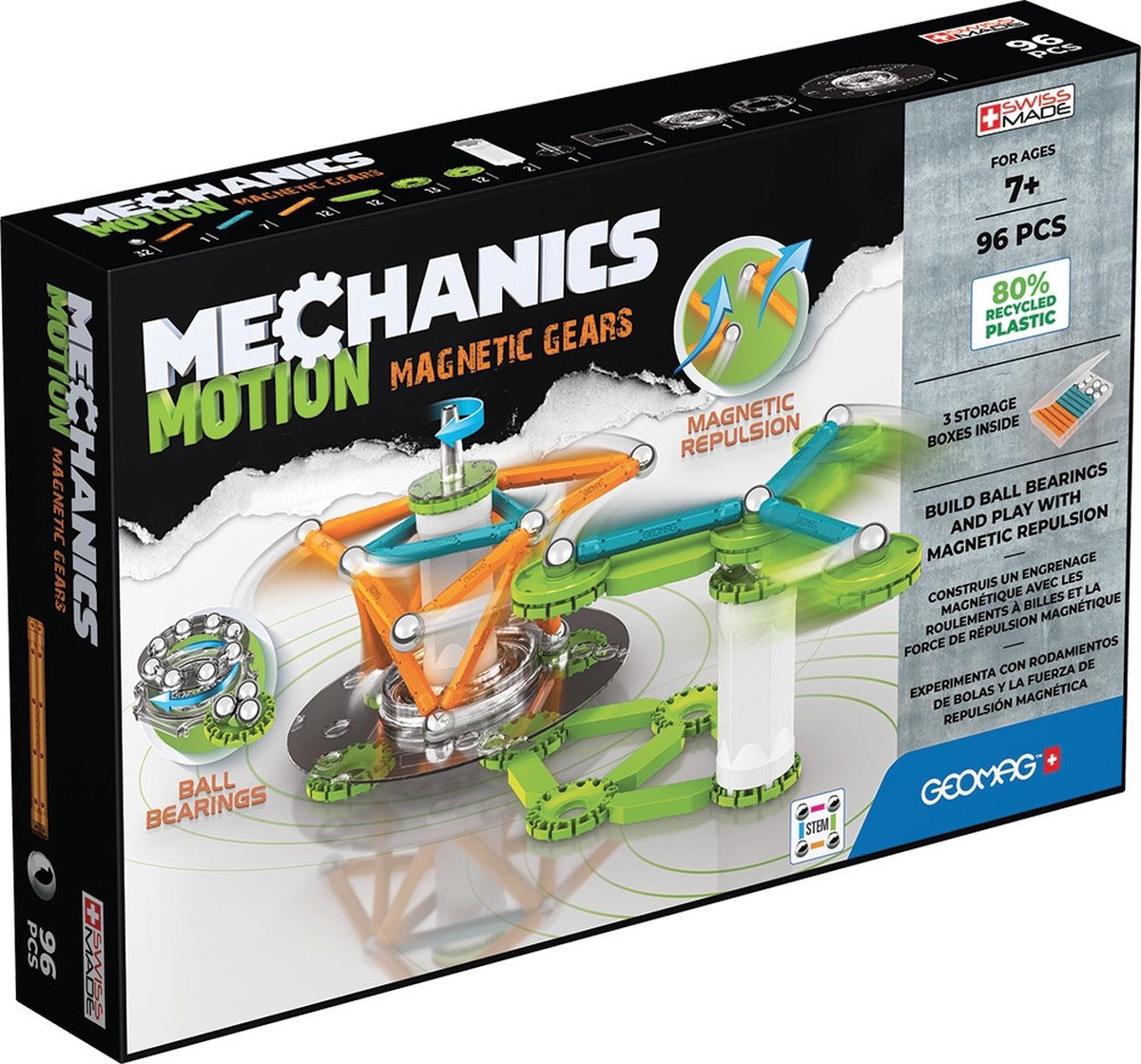 Gardenkraft geomag mechanics motion re 2magnetic gears 96 delig