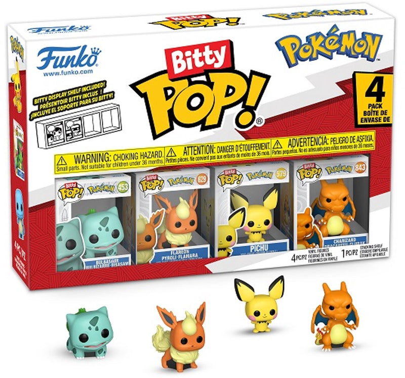Funko pokemon - bitty pop 4 pack 2.5cm - bulbasaur