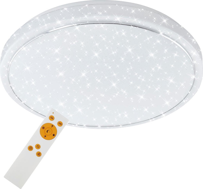 Briloner star - plafondlamp dimbaar - plafonniere sterrenhemel - warm wit licht - koud wit licht - incl. nachtverlichting - timerfunctie - met afstandsbediening - 18w - 38,5 cm