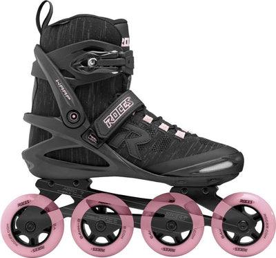 Roces warp thread 84 dames skeelers – 4x84mm wielen – fitness inline skates – zwart roze – maat 38