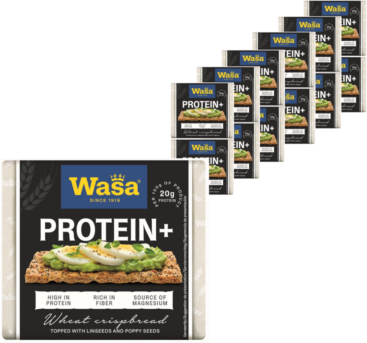 Wasa protein+ knäckebröd - 12x200g