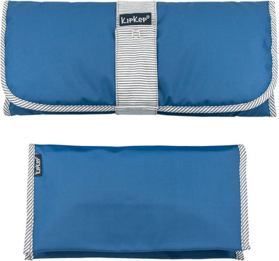 Kipkep napper verschoonset - denim blue - verschoonset - verschoonmatje en luier-etui - blauw - wasbaar - gerecyclede materialen