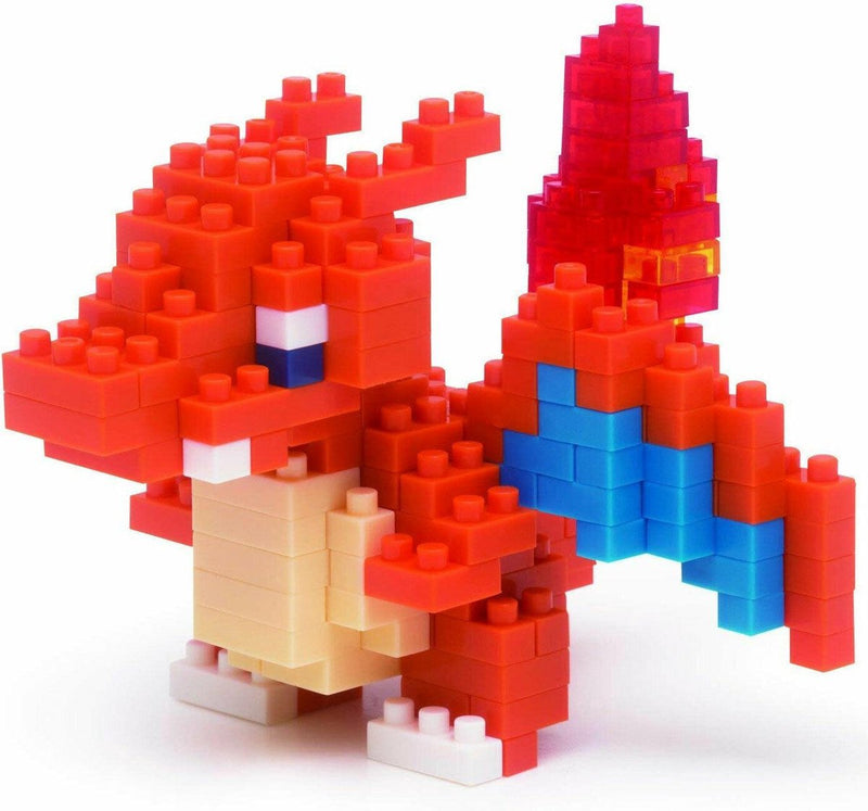 Bandai - nanoblock - charizard - pokémon - mini brick figuur - bouwset - pixel charizard pokémon charizard figuur bouwpakket - nbpm008