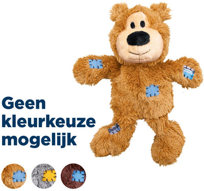 Kong wild knots beer - honden speelgoed - assorti kleur - 31.5 cm