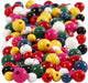Creativ company houten kralen 12 mm multimix ca 540 stuks diverse kleuren