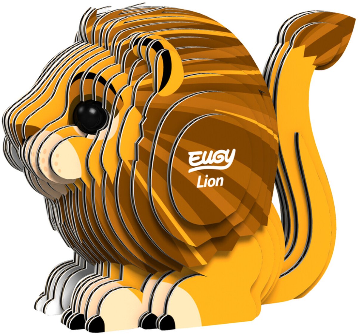 Eugy 3d puzzel - leeuw - wilde dieren - duurzaam - verzamel ze allemaal - 6 jaar
