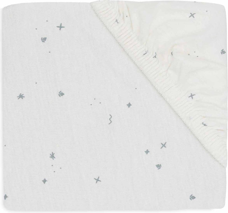 Jollein hoeslaken jersey 70 75x140 150 cm twinkling sea green