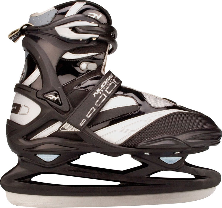 Nijdam ijshockeyschaats pro-line - semi-softboot - zwart zilver - 37