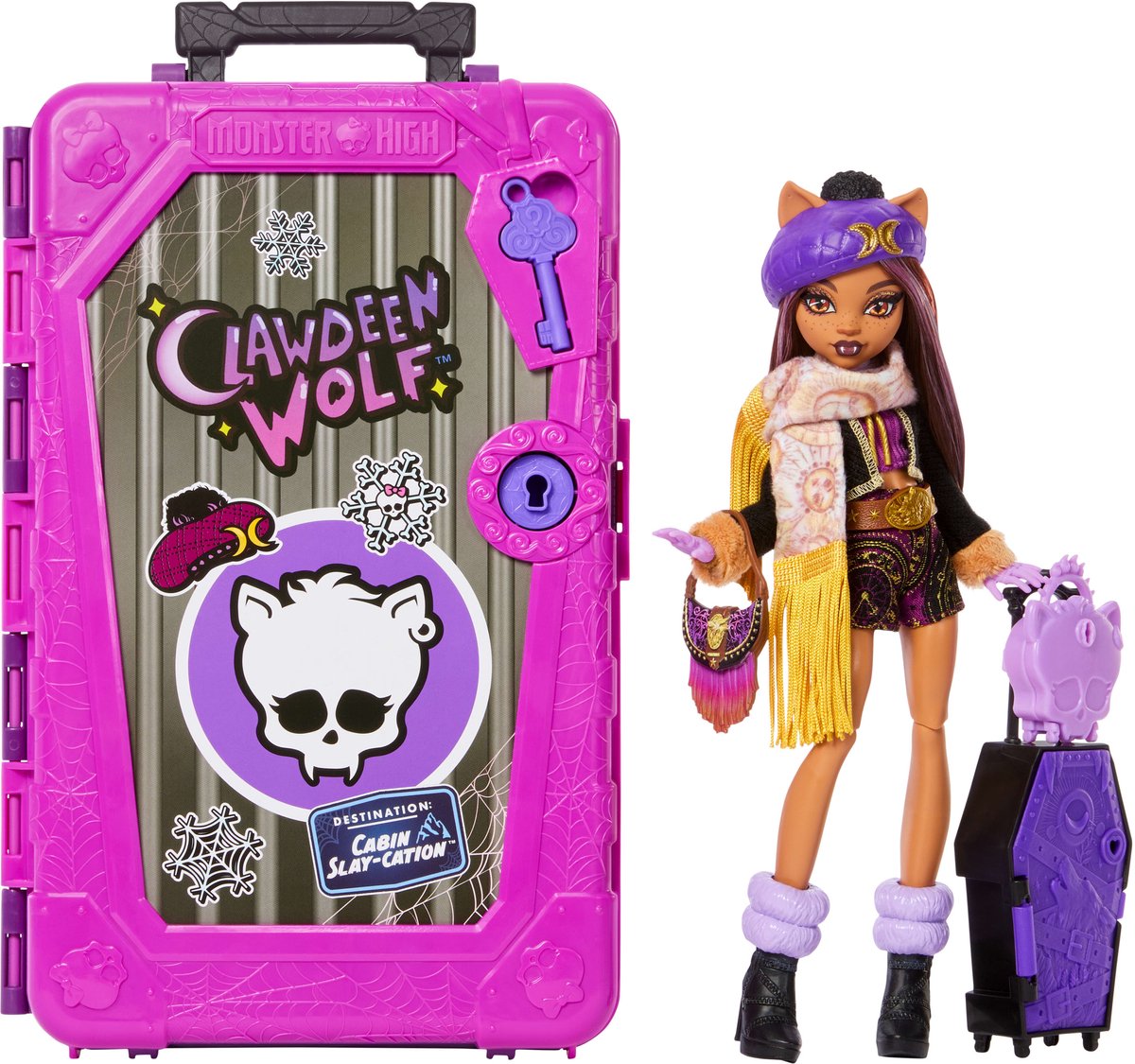 Mattel monster high skulltimate secrets cabinevakantie speelset - clawdeen wolf pop en accessoires
