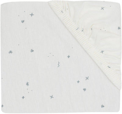 Jollein twinkling hoeslaken ledikant - 60 x 120 cm - jersey - sea green