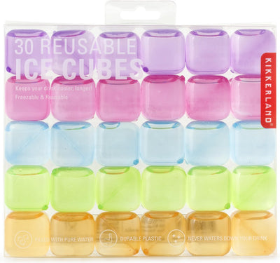 Kooduu kikkerland herbruikbare ijsblokjes - set van 30 - ijsblokjesvorm - kleur - zomer - cocktails