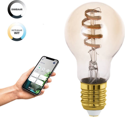 Eglo connect.z smart led lamp - e27 - ø 6 cm - instelbaar wit licht - dimbaar - zigbee
