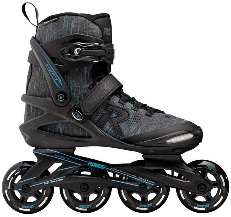 Roces weft thread 84 skeelers volwassenen - 4x84mm wielen - fitness inline skates - zwart blauw - maat 43
