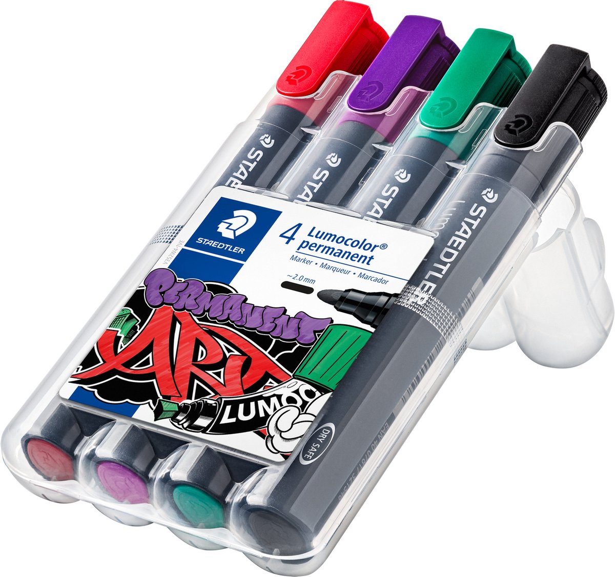 Staedtler lumocolor permanent marker ronde punt - box 4 st