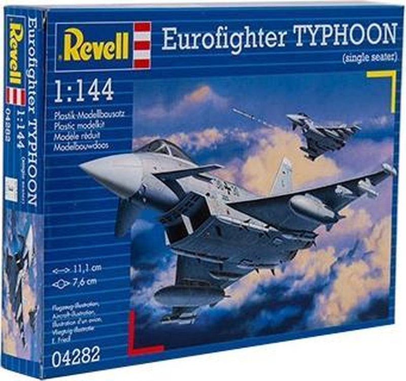 Revell modelbouwpakket auto - 04282 eurofighter typhoon - single seater plastic - 1:144 - modelbouw