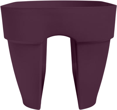 Elho vibia campana flower bridge 60 - balkonbak met ophanging - 100% gerecycled plastic - l 59 x b 26 x h 22 cm - esdoorn paars