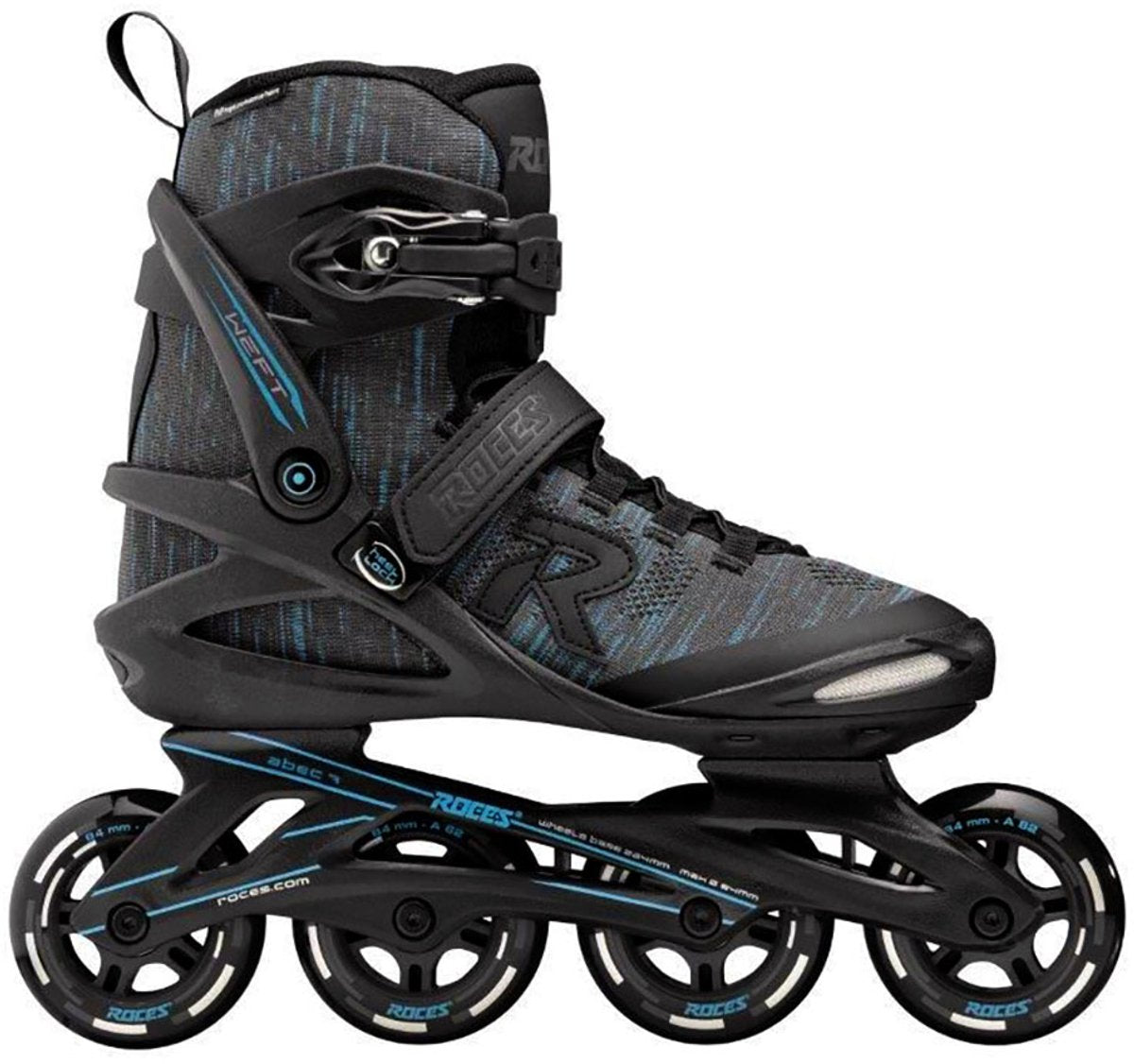 Roces weft thread 84 skeelers volwassenen – 4x84mm wielen – fitness inline skates – zwart blauw – maat 40