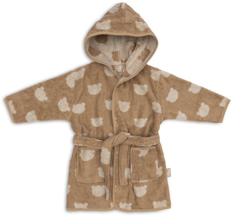 Jollein badjas - 100% badstof - 1-2 jaar - jacquard - teddy bear 1-2 jaar
