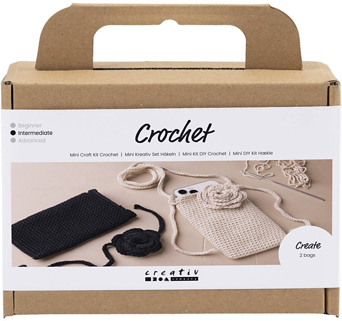 Creativ company http: www.cchobby.nl mini-hobbyset-haken-tas-met-roos-1-doos