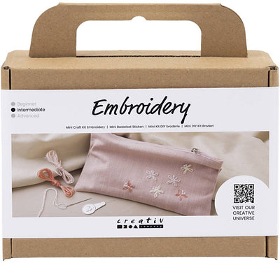 Creativ company http: www.cchobby.nl mini-hobbyset-borduurwerk-clutch-tas-dusty-rose-1-doos