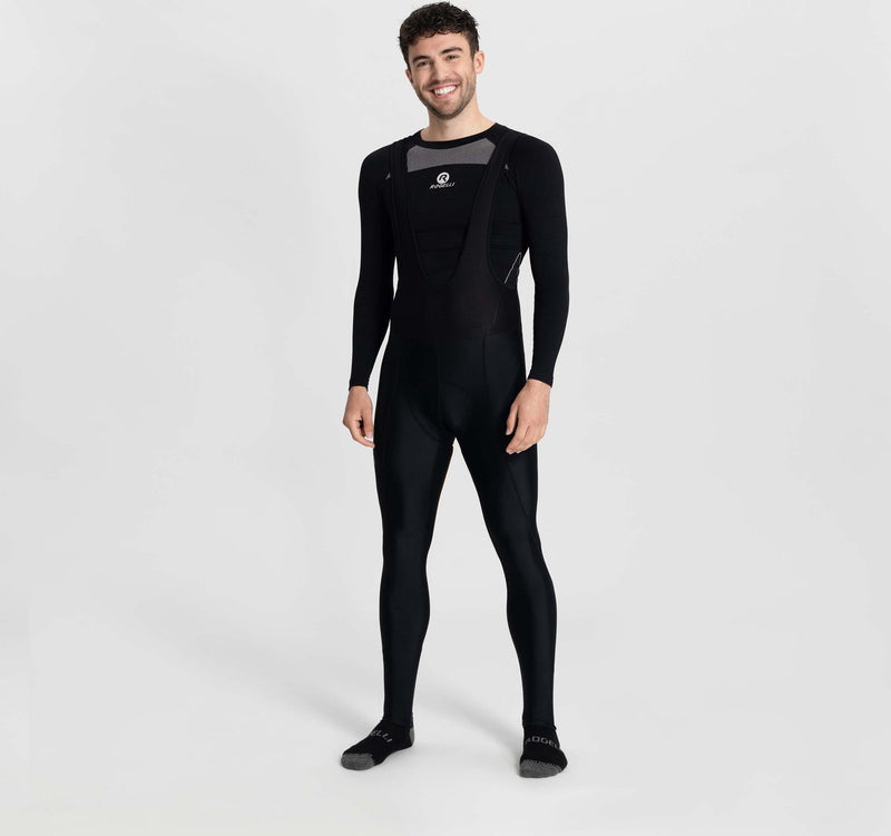 Rogelli core heren lange fietsbroek zeem - bretels - zwart