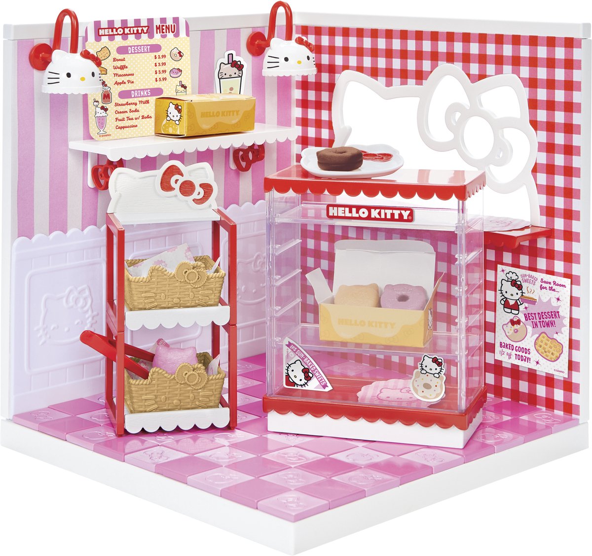 Miniverse make it mini spaces™ hello kitty® - knutselset - bouwpakket- maak je eigen mini hello kitty bakkerij