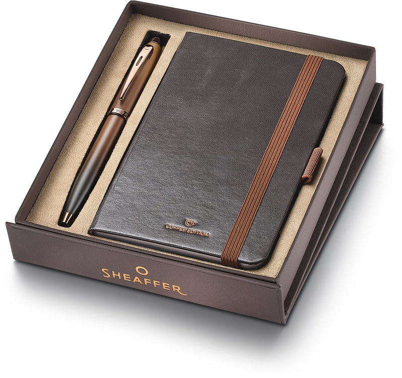 Sheaffer balpen - giftset 100 9374 - coffee edition - met klein notitieboek sf-g2937451-4