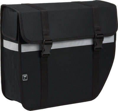 Willex enkele fietstas shopper - afgeschuind - rechts - 17l - zwart