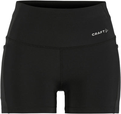 Craft essence hotpants 3 w dames sportbroek - zwart
