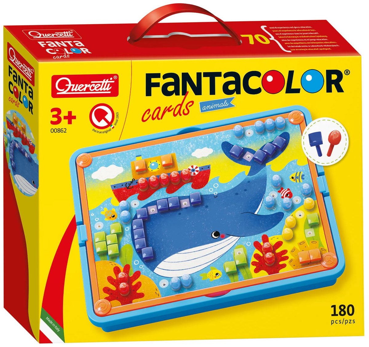 Quercetti mozaïek speelgoed dieren - fantacolor 180dlg creatief.