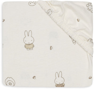 Jollein hoeslaken wieg - 40 50x80 90cm - jersey - miffy family farm