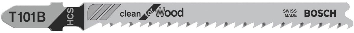 Bosch - decoupeerzaagblad t 101 b clean for wood - 100 stuks