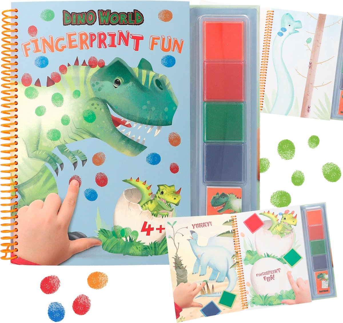 Depesche - dino world vingerprint fun - kleurboek