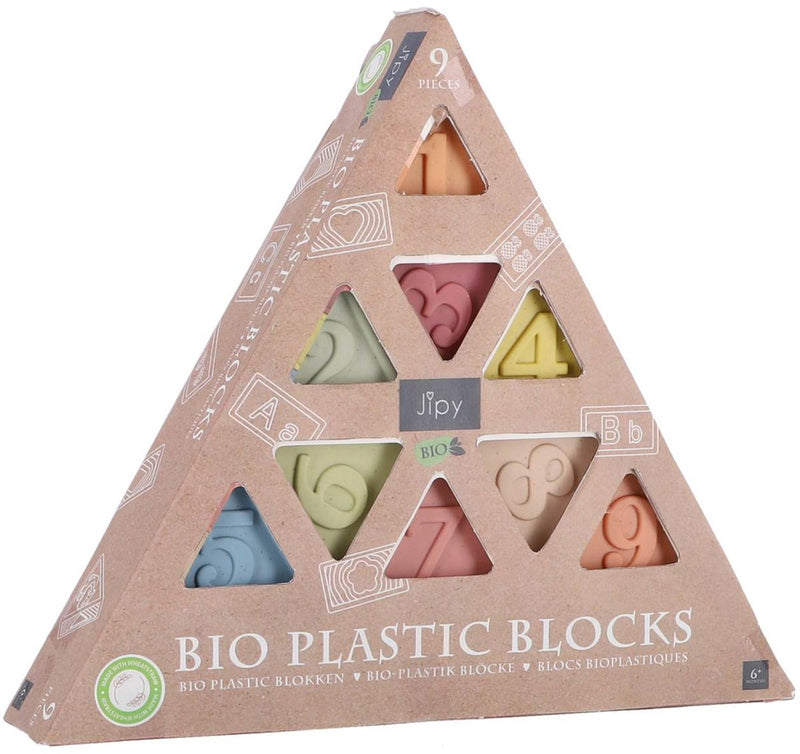 Jipy bioplastic zachte blokken driehoek - duurzaam speelgoed set.
