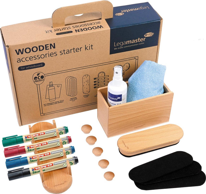 Legamaster wooden accessories starter kit for whiteboard