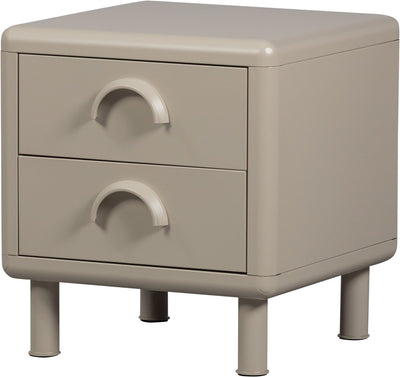 Woood rune ladekast met 2 lades - metaal - honinggeel - 45x42x42