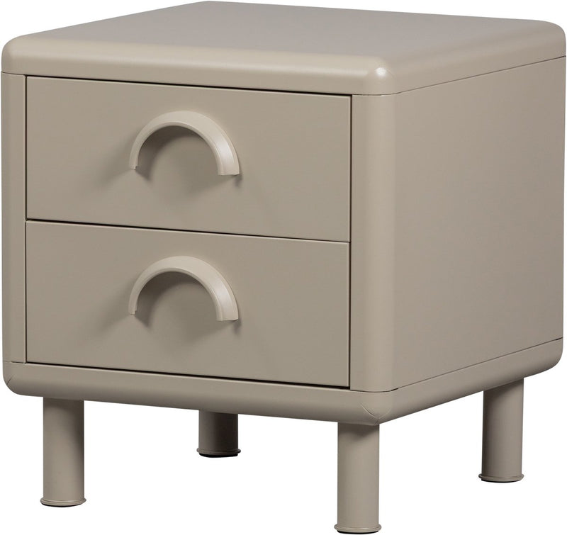 Woood rune ladekast met 2 lades - metaal - honinggeel - 45x42x42