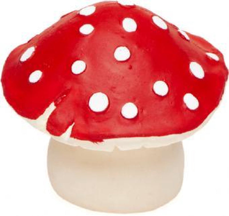 Lanco toys lanco rubberen bijtspeeltje - paddenstoel - rood