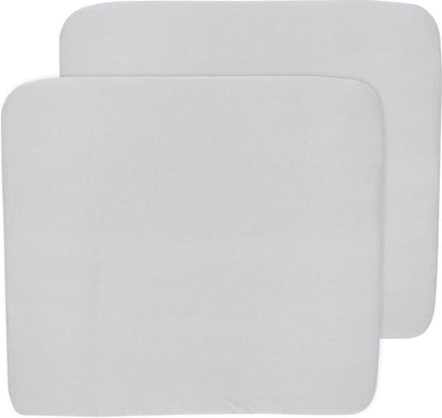 Meyco baby uni aankleedkussenhoes - 2-pack - light grey - 85x75cm