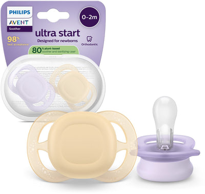 Philips avent ultra start – bpa-vrije siliconen fopspeen (0-2 mnd) – symmetrisch ontwerp – 2 stuks - scf075 11
