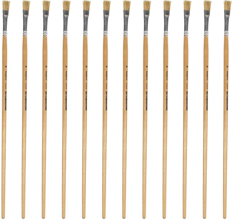 Kangaro lyonse penseel nr 10 - gelakt hout - doos a 12 stuks - k-840210