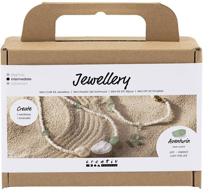 Creative company creativ company mini hobbyset sieraden aventurijn ketting en armband