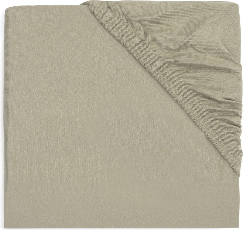 Jollein - hoeslaken jersey 60x120cm - wieg, ledikant, babybed - olive green