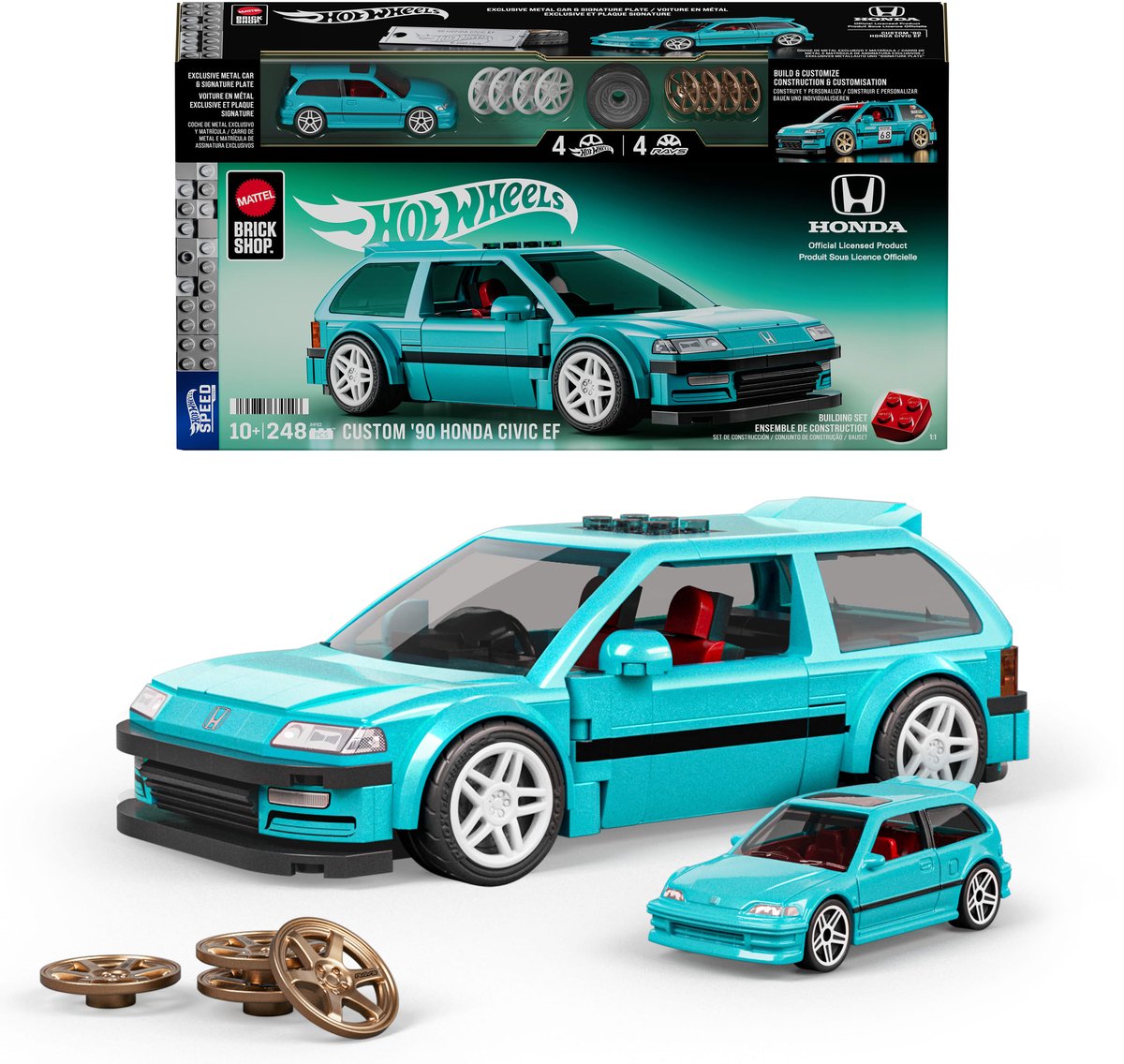 Mattel brick shop hot wheels speed series - custom '90 honda civic ef